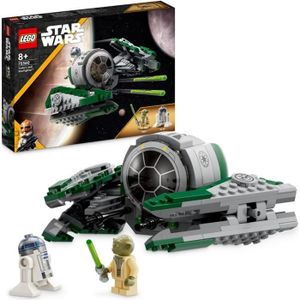 ASSEMBLAGE CONSTRUCTION LEGO® Star Wars 75360 Le Chasseur Jedi de Yoda, Jouet The Clone Wars avec la Minifigurine Yoda et Figurine R2-D2