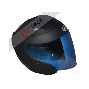 Hjc Casque Fg Jet Fibre Noir Mat Avec Visiere Miroir Bleu Achat