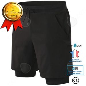 SHORT DE SPORT Shorts de sport élastiques pour hommes CONFO® - Noir - Fitness - Running - Basket-ball
