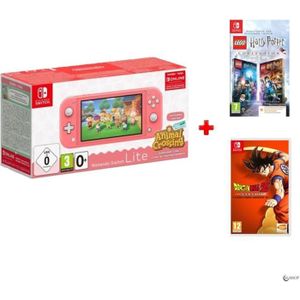 CONSOLE NINTENDO SWITCH Pack Nintendo Switch Lite Corail Animal Crossing +