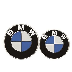 INSIGNE MARQUE AUTO 2 logos badges emblème BMW 82mm capot / 74 mm coff
