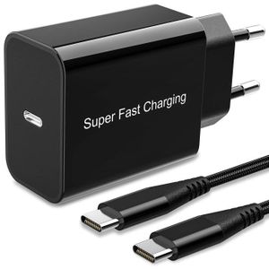 CHARGEUR TÉLÉPHONE Chargeur Secteur USB C 25W pour Samsung S21 S20 Pl