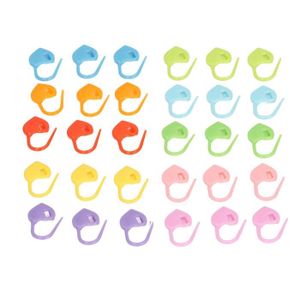 Marque Maille Crochet Lot De 50 Marqueurs Colorés Pour Tricot Et Crochet - Marqueurs De Point En Vrac - Marqueurs De Point De Verrouillage Marqueurs De Place En Plastique Epingles A Nourrice