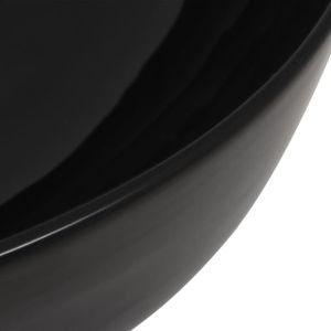 LAVABO - VASQUE Lavabo rond en céramique noir 41,5 x 13,5 cm - VIN