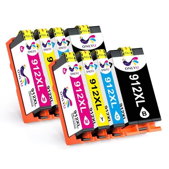 ONLYU 8 Cartouche d'encre Compatible avec HP 912XL pour HP OfficeJet ...