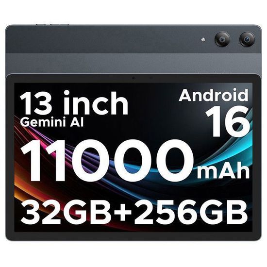 Tablette Tactile 13 Pouces 2K FHD+ DOOGEE Tab E3 Pro, Android 16