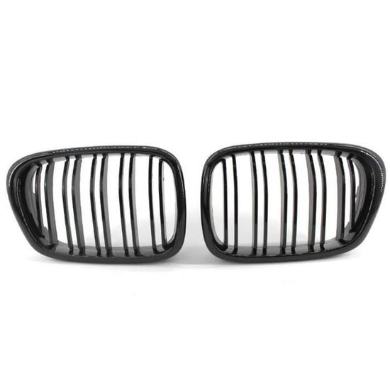 Grille De Calandre Avant Noir Brillant Pour BMW E46 (2000-2005) – ABS Brillant – Remplace Les Références OEM 51137030545 / 51137030546