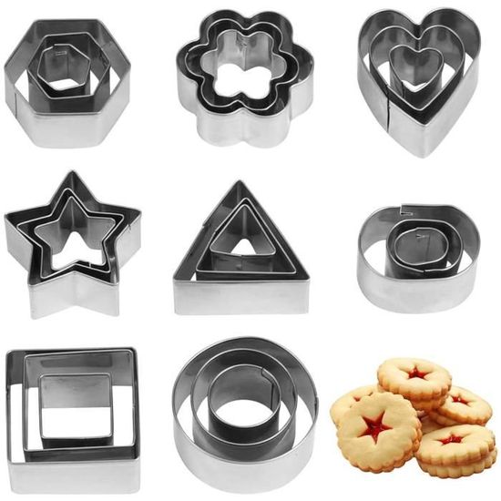 12 Emporte-Pièces Ronde Acier Inoxydable - Moules à Biscuits, Tartelettes Et Pâtisserie