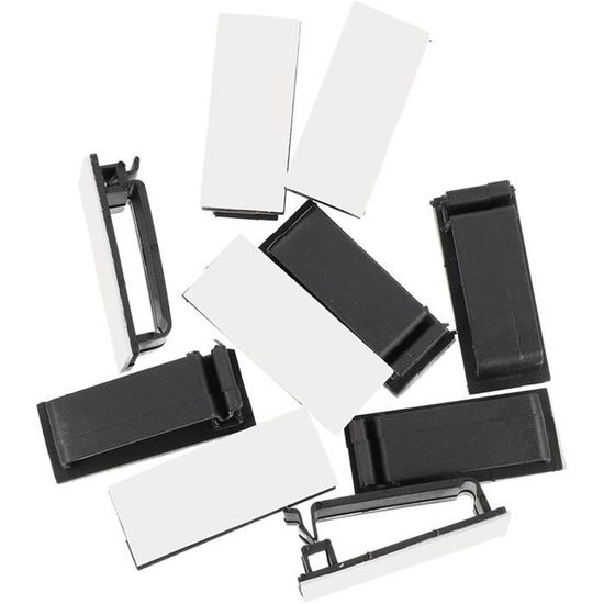 400 Pièces Fil De Câble Clips En 8mm 10mm Serre-cble Attache Rond Fil De Câble Clips,Noir Et