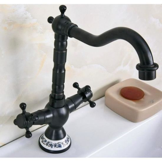 Robinet simple de lavabo Robinet de lavabo à double poignée en