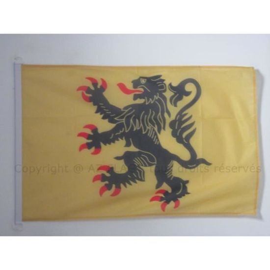 Drapeau Nord-Pas-de-Calais / Flandre 60x90 Cm – Polyester 90g, Double Couture, Œillets Métalliques