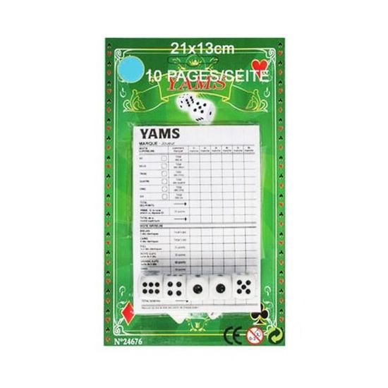 JEU DE YAMS FICHES 5 DES JEU DE SOCIETEE Cdiscount Jeux Jouets