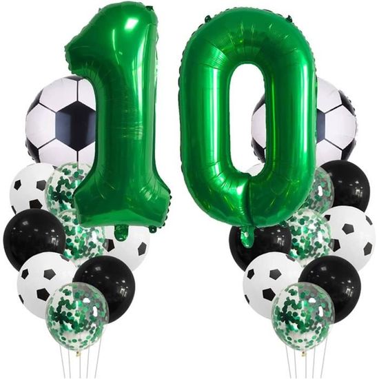Kit Déco Anniversaire Football 122 Pièces - Ballons, Décoration Gâteau, Fanions | Fête Sport Thème