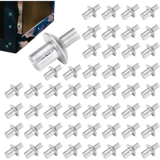 100 Rivets Aluminium Tête Ronde 3x20mm - Lot De 100 Pièces - Neuf