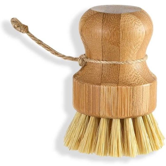 Lot de 2 brosses à récurer en bois de hêtre naturel et sisal pour nettoyer la vaisselle, les casseroles Lot de 2 brosses à récurer en bois de hêtre naturel et sisal pour nettoyer la vaisselle, les casseroles