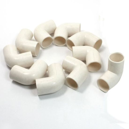 10 Pièces Coudes PVC 90° 16 Mm Intérieur - Blanc - Marque Uxcell - Neuf Pour Plomberie
