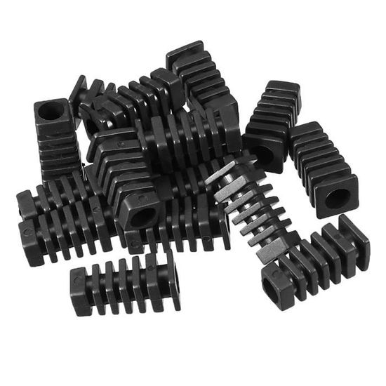 2 Rétroviseurs Carrés Noirs Pour Moto - Filetage 10mm - Réglables Et Résistants