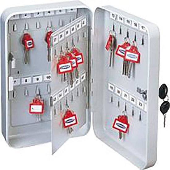 Armoire à Clés Murale Rottner TS 48 – Coffre-Fort Pour 48 Clés, Tôle Acier, Serrure à Clé, Idéal Maison Bureau