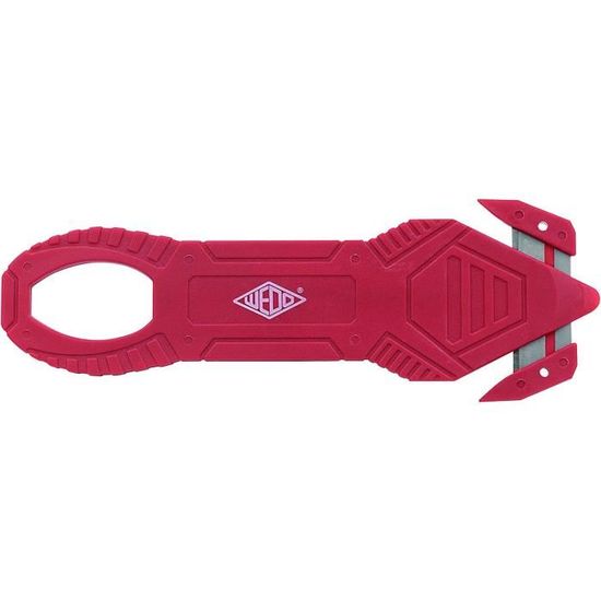Cutter Safety WEDO - Cutter Sécurisé Avec Coupe-film Et Lame Rétractable - Rouge/Noir