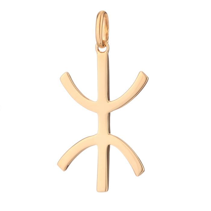 DIANE DALRAY Pendentif Plaqué Or Croix Berbère Mixte
