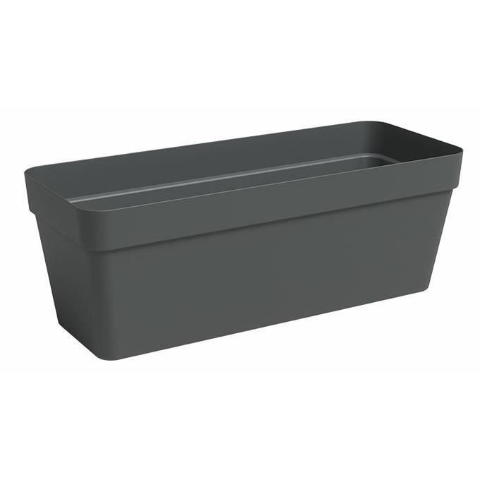 Jardinière - Plastique - Anthracite - Rectangulaire - L49,9 x P20 x H18,1cm - ARTEVASI