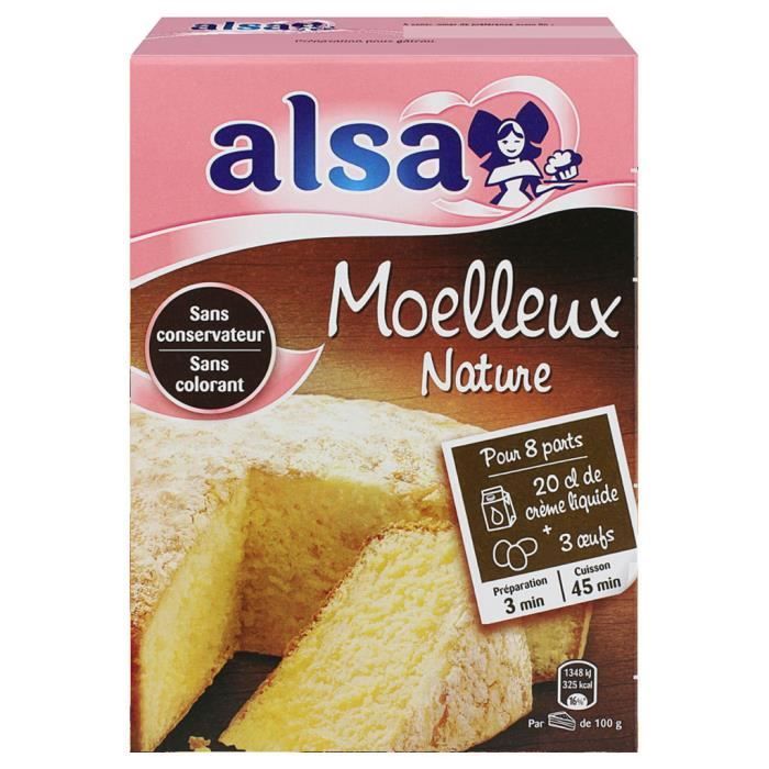 Alsa Préparation Gâteau Moelleux Nature (lot de 2)