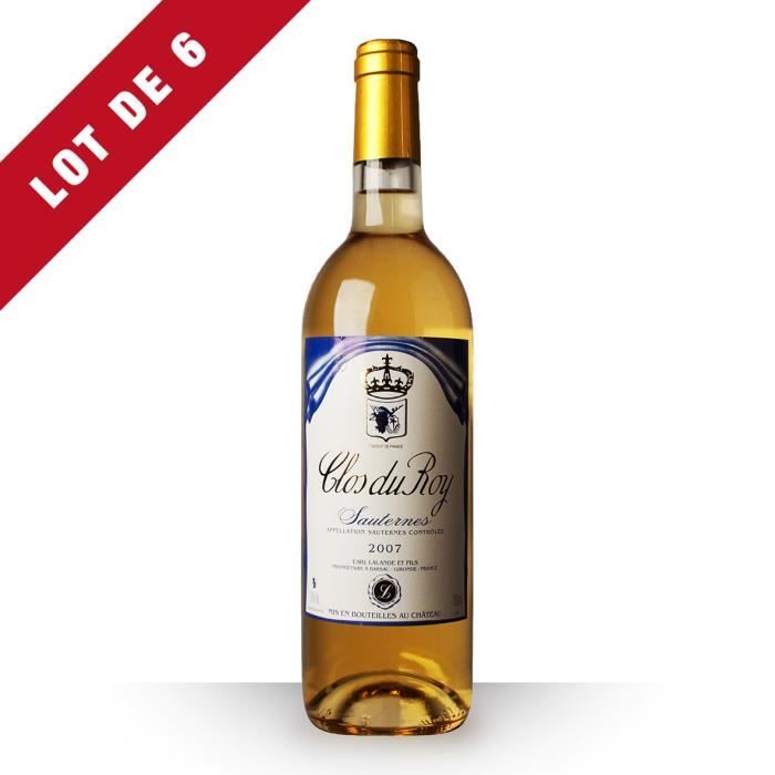 6X Clos du Roy 2007 Blanc 75cl AOC Sauternes - Vin Blanc