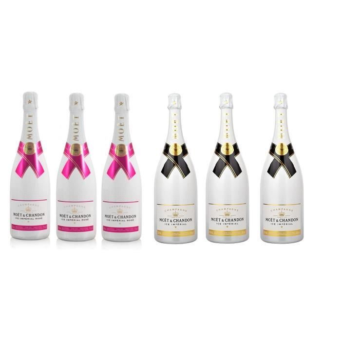 Lot découverte 6 Champagnes Moët & Chandon Ice Impérial