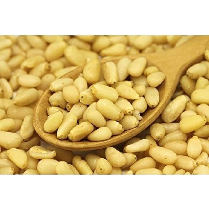 Pignons de Pin 1 Kg - Pignons de Pin décortiquées, pelées - Pignons de pin de Sibérie crues - Fruit sec d'origine 100% naturelle -