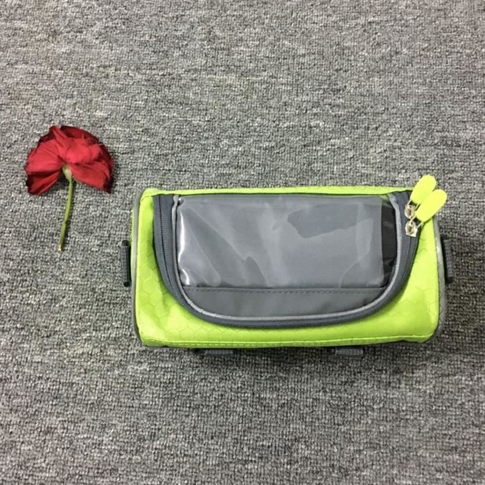 Sacs de vélo étanche avant Tube sacoches écran tactile cyclisme téléphone sac étui VTT guidon téléph - Modèle: green - FYZXCBC01802