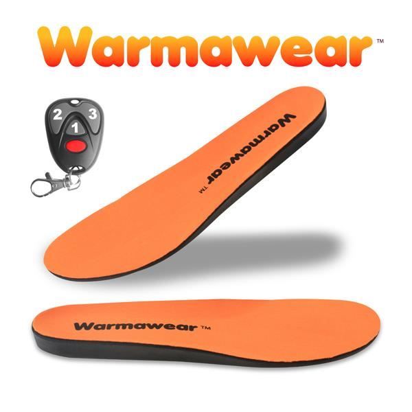 Semelles Chauffantes Deluxe Warmawear Imperméables, Sans Fil et Télécommandées (Petit)