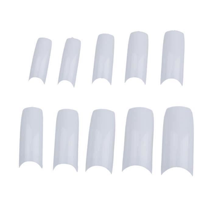 500 Capsules Tips Blanche Ongles Faux Gel UV Nail Art