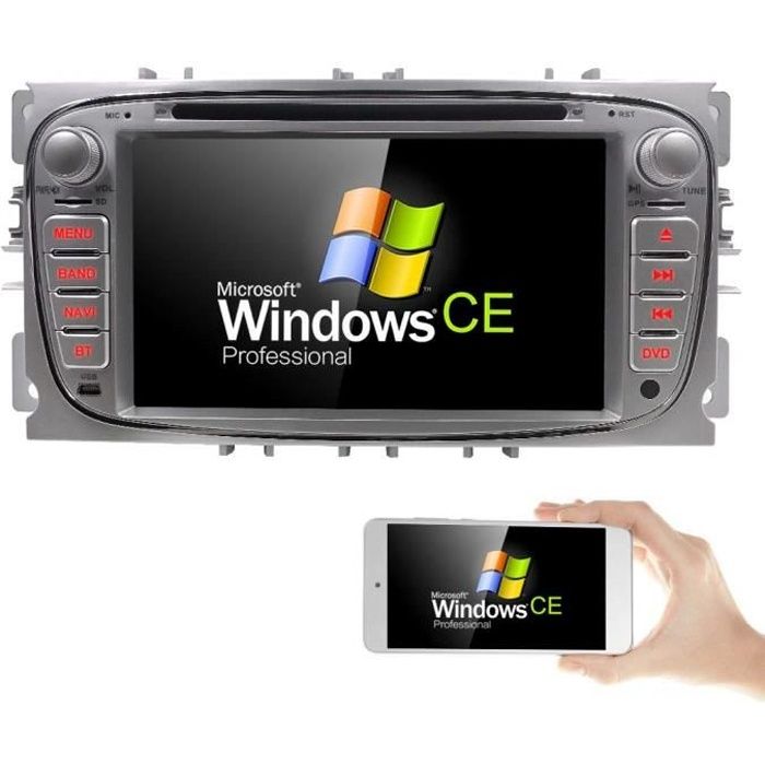 Autoradio avec lecteur DVD et navigateur GPS pour Ford Focus-Mondeo-Galaxy-S-Max - Prise en charge de DAB+-Bluetooth-USB-SD-DVD-C