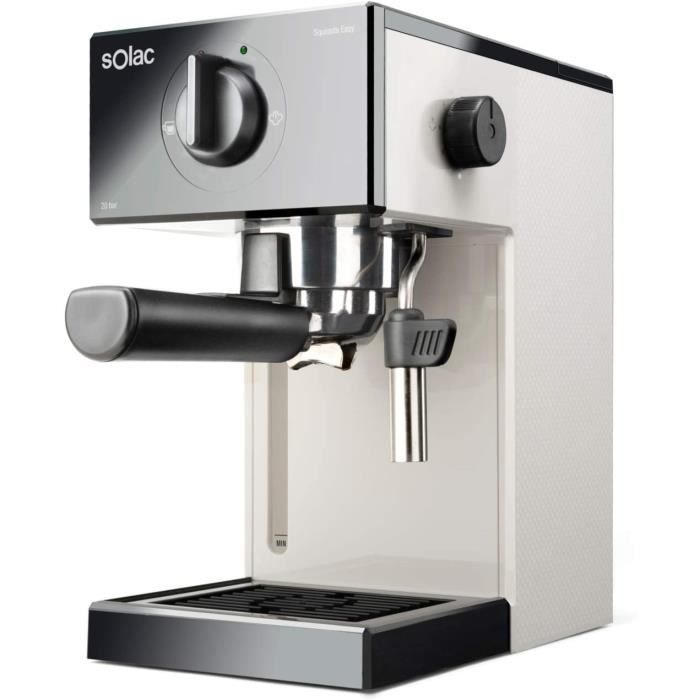 MACHINE A CAFE Solac CE4505 Squissita Easy Ivory Machine agrave expresso 1050W 20 bars Reacuteservoir 15L pour dosette et moulu 98