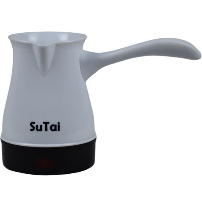 Machine à café,Cafetière turque électrique de style européen,cuisson du vin de riz,plaque chauffante en acier - Type WHITE-A