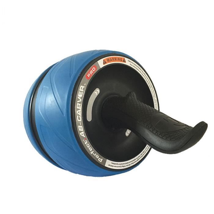 Roue Abdominale Roue AB Roue Fitness Roue Géante pour le fitness et l'entraînement Bleu+Noir