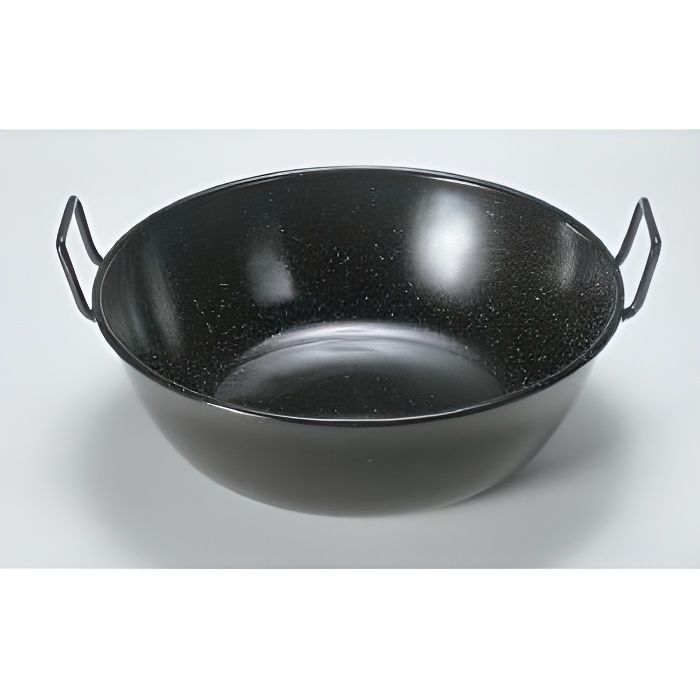 Poele creuse acier emaille 36 cm
