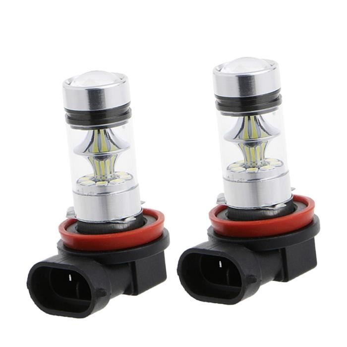 2 Pcs Ampoule LED H11 H8 100W Remplacement Éclairage Lampe Bleu 10000K De Voiture
