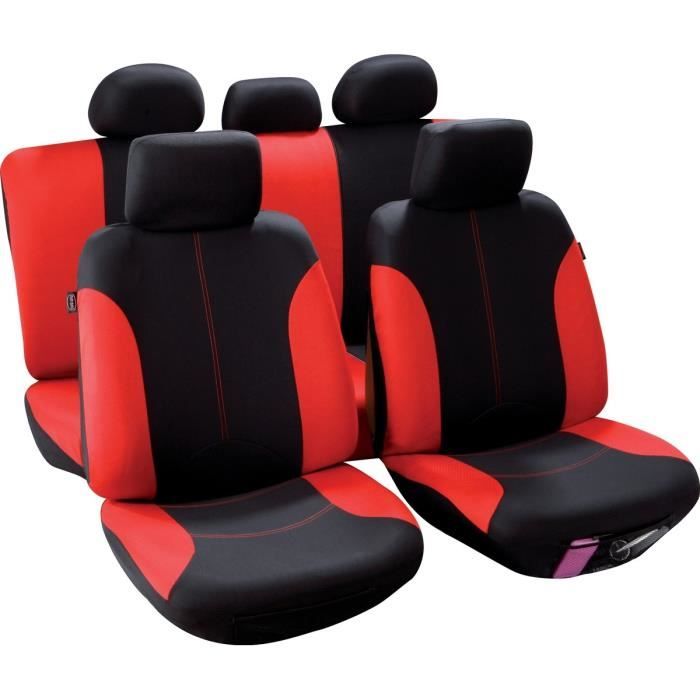 Housse Fidji T2 Noir/Rouge