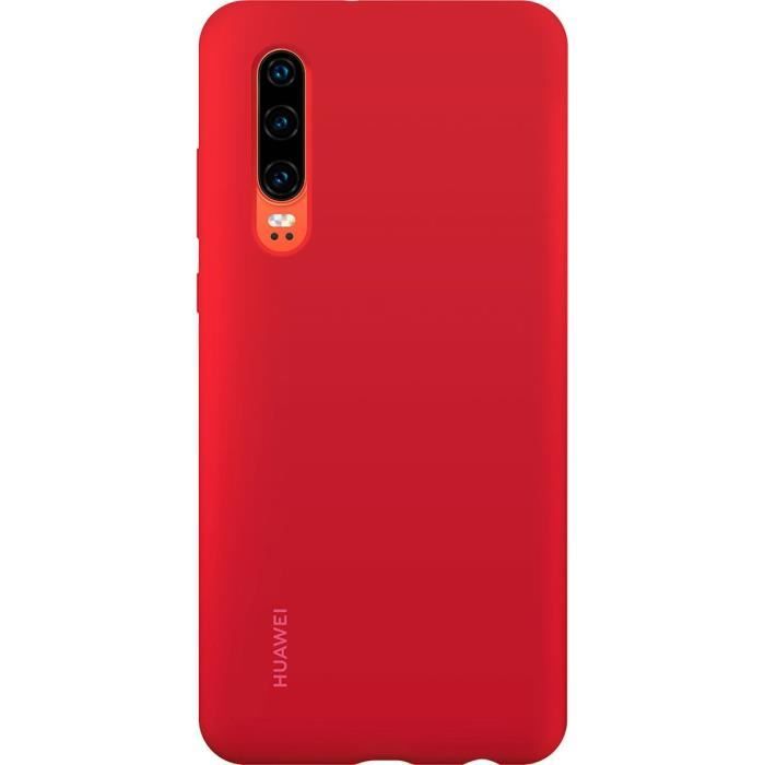 HUAWEI Coque rigide finition soft touch rouge pour Huawei P30