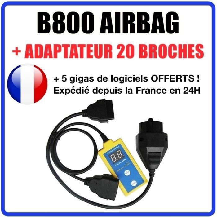 BMW B800 scan / reset AIRBAG SRS + Adaptateur BMW 20 broches
