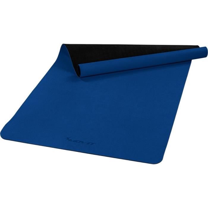 MOVIT Tapis de gymnastique XXL TPE, tapis de pilates, tapis d’exercice premium, tapis de yoga, 190 x 100 x 0,6 cm, bleu roi