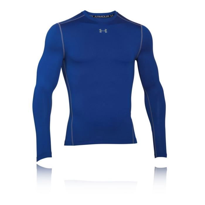 Under Armour Coldgear Armour Compression Top De Sport Running Manche Longue Homme Bleu