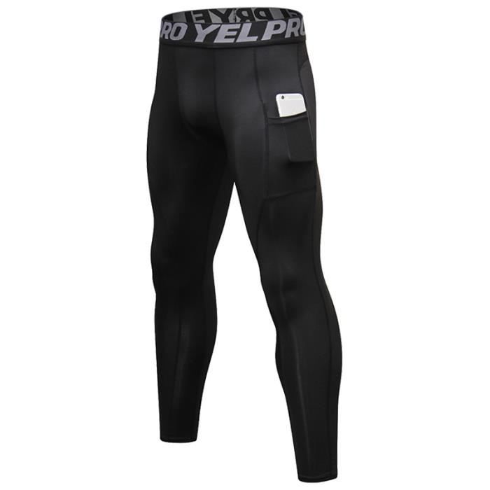 Pantalon de Compression Pour Homme Collant de Sport Entraînement Stretch Séchage Rapide
