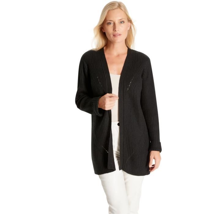 Gilet long avec laine et mohair