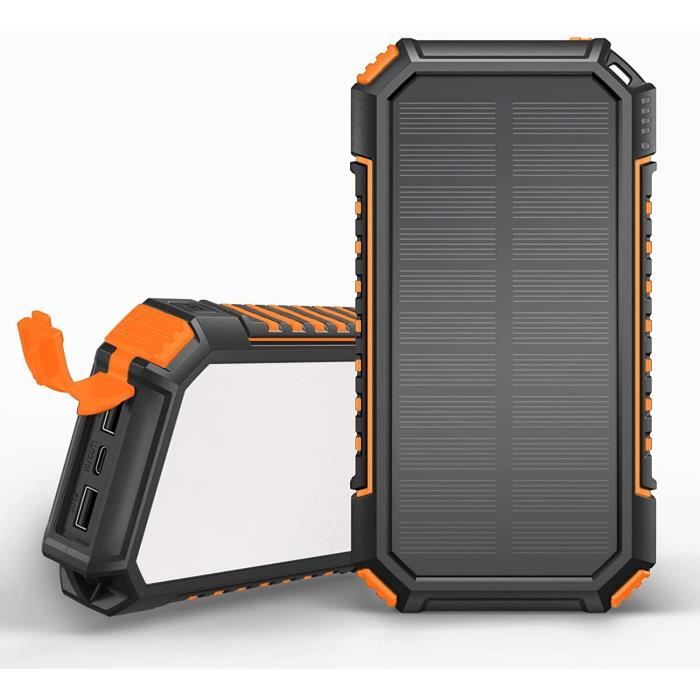 Riapow Batterie Externe Solaire 26800mAh Chargeur Solaire avec 3 Sorties USB Charge Rapide Chargeur de Téléphone Solaire pour iPhone
