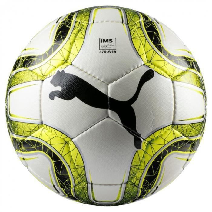 Ballon Puma Final 4 - blanc/jaune vif/noir - Taille 5