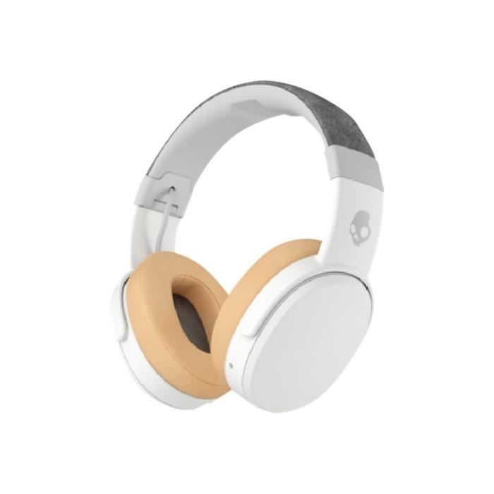 SKULL CANDY Casque Bluetooth sans fil Crusher - Blanc - Jusqu'à 4 heures d'autonomie