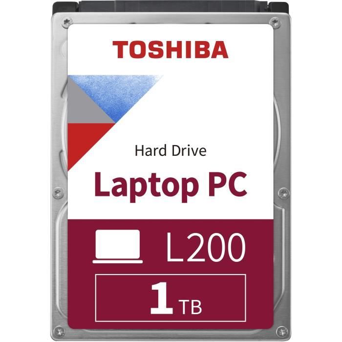 TOSHIBA - Disque dur Interne - L200 - 1To - 5400 tr/min - 2.5- Boite Retail (HDWL110EZSTA)