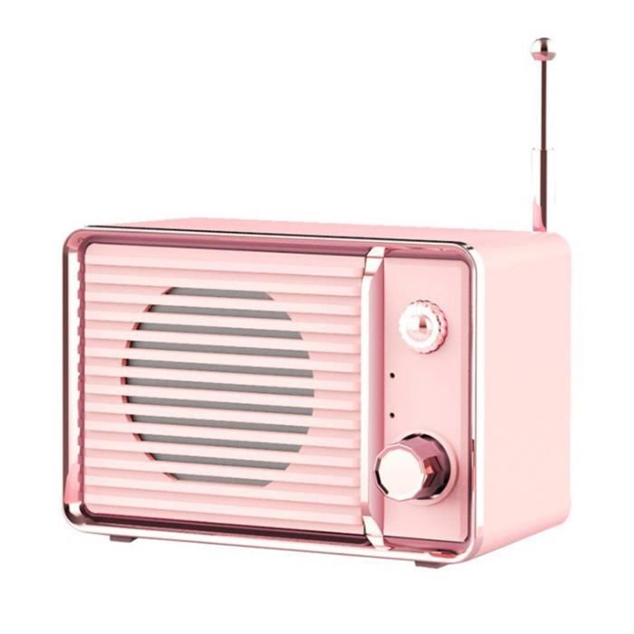 ENCEINTES ORDINATEUR Haut-parleur sans fil Mega Bass Creative Fiable Mini Radio Radio Radio style-Pink4